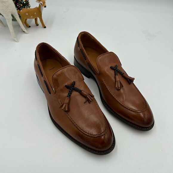 Men’s Brunomagli leather loafers size 8, made in Italy - Picture 1 of 11